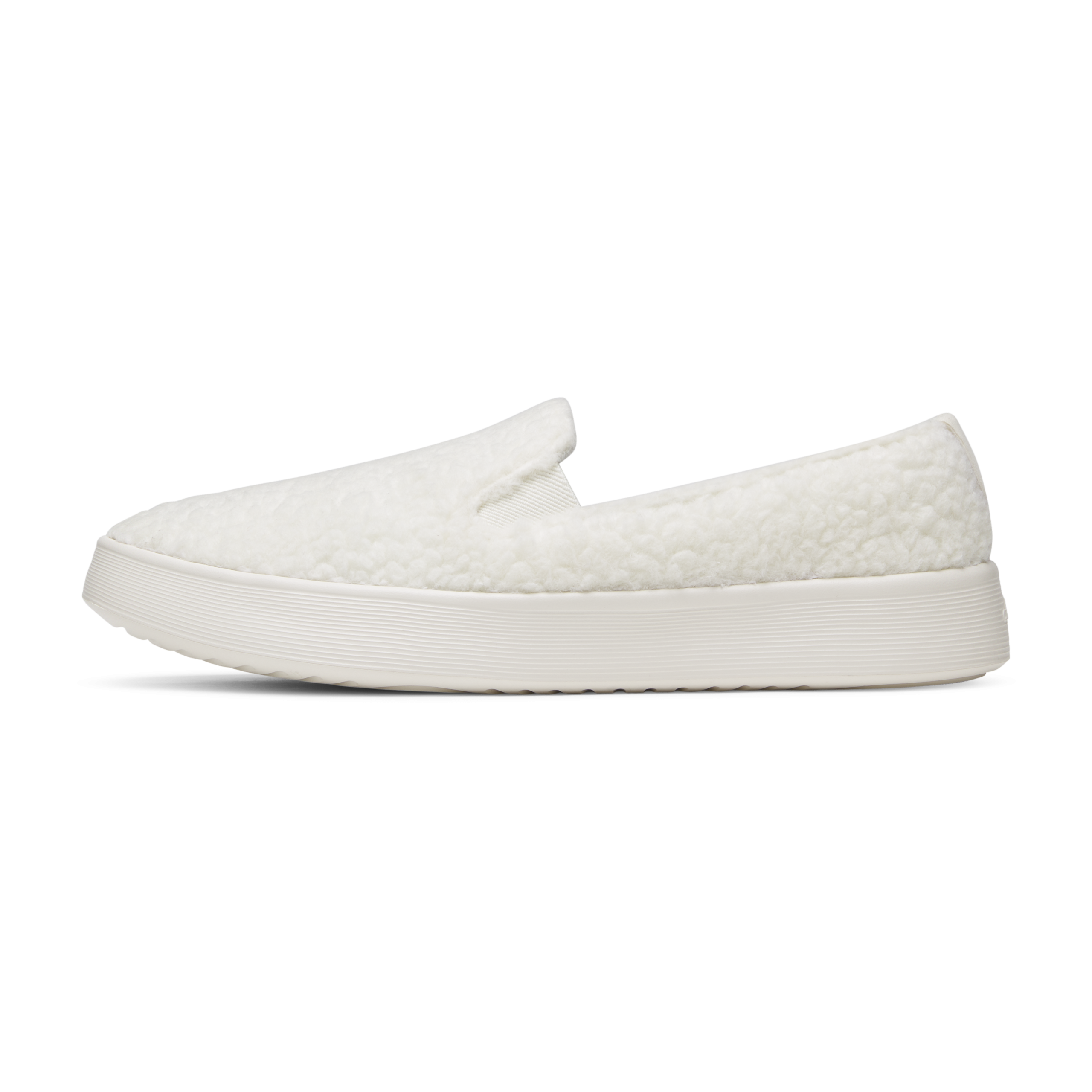 Men's Wool Cruiser Slip On Fluff - Natural White (Natural White Sole)