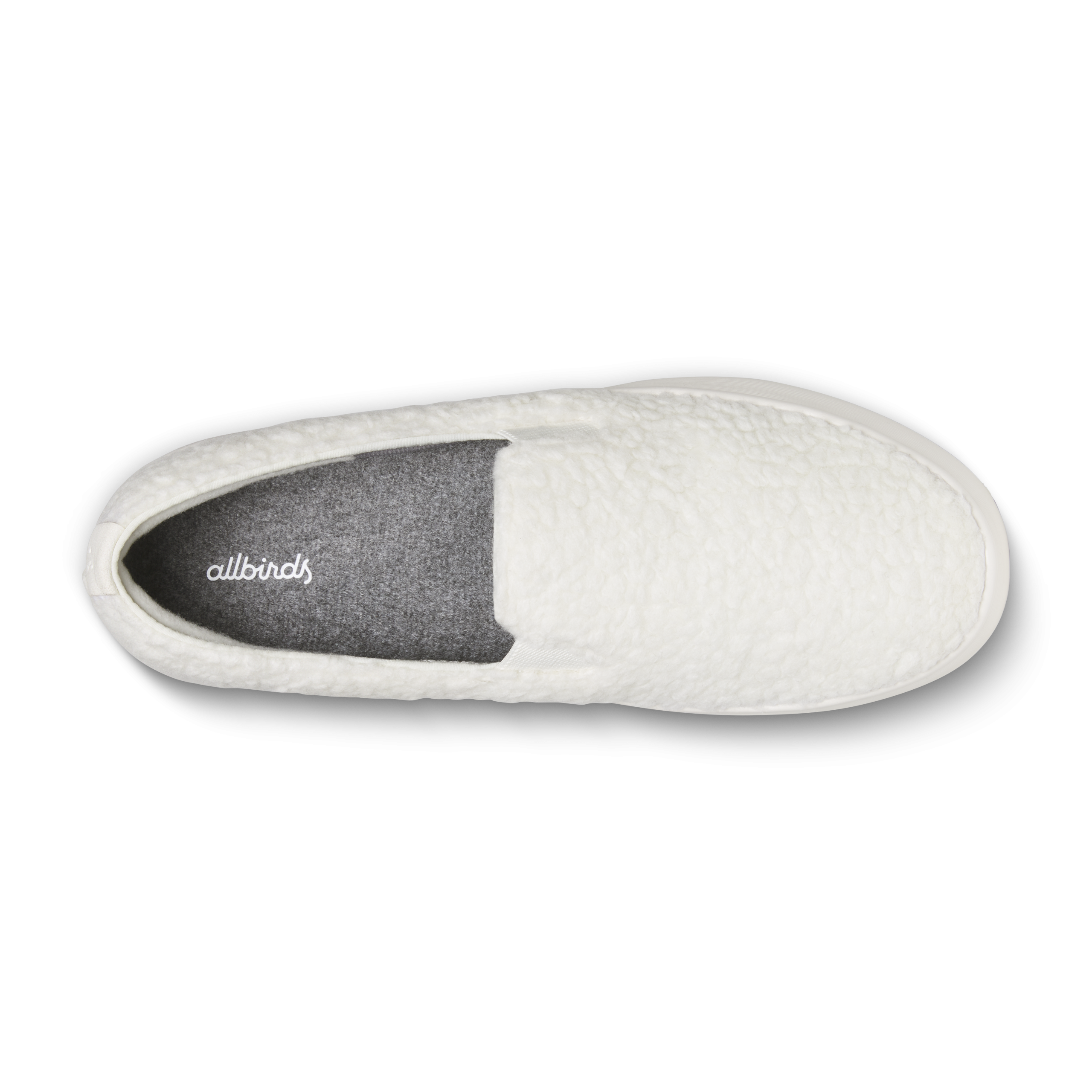 Men's Wool Cruiser Slip On Fluff - Natural White (Natural White Sole) - Image 3