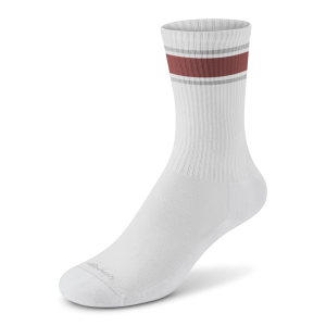 Anytime Crew Sock - Blizzard. Spice (Light Grey Sole)